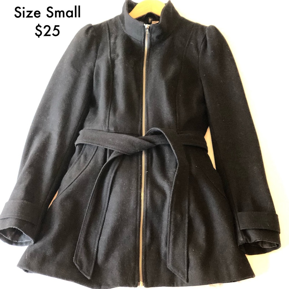 Forever 21 Black Mock Neck Coat